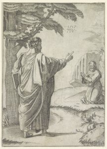 Szent Pál és egy ferences szerzetes alkotó: Agostino Veneziano