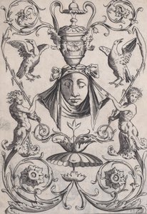 Dísztábla, kb. 1514-36. alkotó: Agostino Veneziano