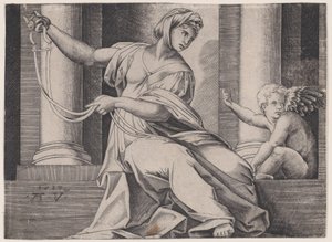 Temperance, 1517-ben kelt. alkotó: Agostino Veneziano