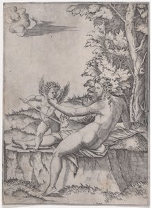 Vénusz és Erosz, kb. 1514-36. alkotó: Agostino Veneziano