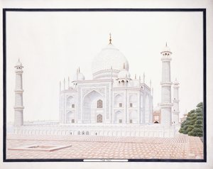 A Taj, c. 1815 (ceruza, toll, szürke tinta, w/c)