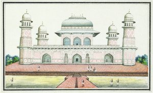 Itimad-Ud-Daula sírja, Agra közelében, 1830-as évek (wc, tinta és ceruza papíron)