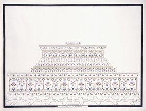 A császár sírja, c. 1815 alkotó: Agra School