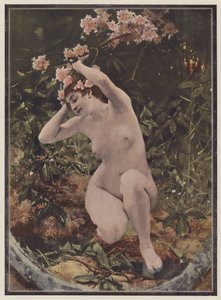 Dryád, fa nimfa a görög mitológiából (színes litho)