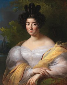 Egy hölgy fehér ruhában alkotó: Aimée Brune Pagès