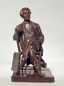 Jean Leon Gerome (1824-1904) ülő portréja, 1904 (bronz)
