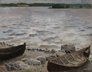 Hajók a parton alkotó: Akseli Gallen-Kallela