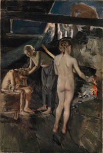 A szaunában alkotó: Akseli Gallen-Kallela