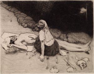 Lemminkäinen anyja alkotó: Akseli Gallen-Kallela