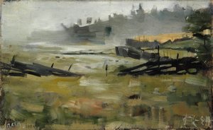 Ködös táj alkotó: Akseli Gallen-Kallela