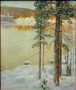 Zugefrorener See Ruovesi alkotó: Akseli Valdemar Gallen Kallela