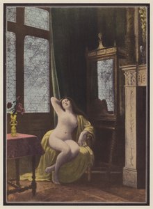Alvó nő (színes litó) alkotó: Albert (after) Aublet