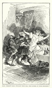 Illusztráció Balzac Contes Drolatiques című művéhez (litográfia) alkotó: Albert (after) Robida