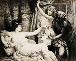 Herodias 1878 körül (rézkarc) alkotó: Albert Alexander Paul Rouffio