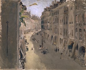 Az igazságos sikátor Bernben, 1880-90 körül alkotó: Albert Anker