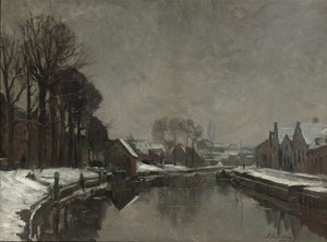 Egy belga város télen, 1912