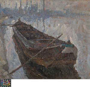 Hajó a Meuse folyón alkotó: Albert Baertsoen