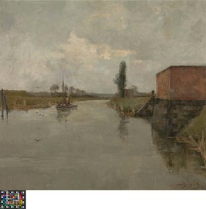 Kilátás Dendermonde környékére alkotó: Albert Baertsoen