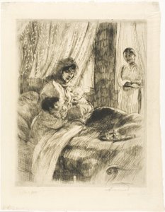 Reggeli, négyes tányér a Nőtől alkotó: Albert Besnard