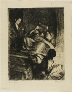 Szállítás, harmadik tányér a Nőtől alkotó: Albert Besnard
