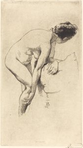 Meztelen Tartja Lábát alkotó: Albert Besnard