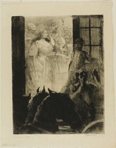 Társadalmi siker, hetes tányér a Nőtől alkotó: Albert Besnard