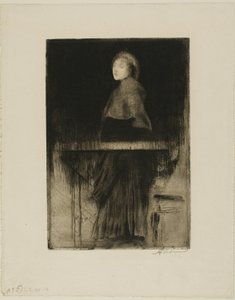 Nő egy köpenyben alkotó: Albert Besnard
