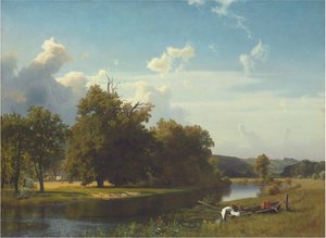 Folyói táj, Vesztfália, 1855 alkotó: Albert Bierstadt