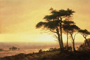 California Coast (olaj, vászon) alkotó: Albert Bierstadt