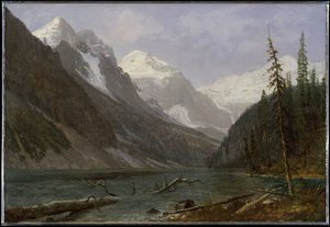 Kanadai Sziklás-hegység (Louise-tó) alkotó: Albert Bierstadt