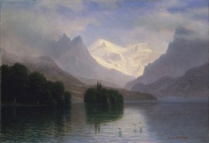 Hegyi jelenet alkotó: Albert Bierstadt