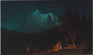 Hegyvidéki táj a holdfényben alkotó: Albert Bierstadt