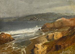 Csendes-óceáni partvidék, Kalifornia vagy kilátás a Point Bonita világítótorony felé alkotó: Albert Bierstadt