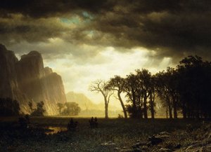Elhaladó vihar Yosemite-ben, 1865 alkotó: Albert Bierstadt