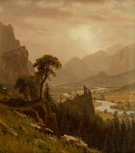 Naplemente a hegyen alkotó: Albert Bierstadt