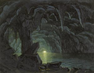 A Kék-barlang, Capri alkotó: Albert Bierstadt