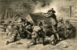 A virginiaiak megvédik magukat az indiánok ellen, 1877.
