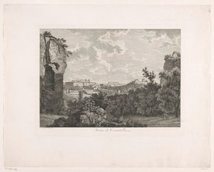 Caracalla fürdői Terme di Caracalla (cím a tárgyon) Festői maratott prospektusok Olaszországból (sorozat címe) alkotó: Albert Christoph Dies