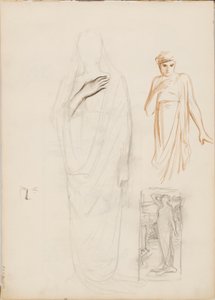 Aino Ackté mint Alcestis, vázlat