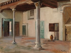 Udvar Toledóban alkotó: Albert Edelfelt