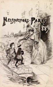 Címlapillusztráció a „Helsingfors - Paris 1889” művészeti kiadványhoz alkotó: Albert Edelfelt