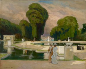A párizsi Saint-Cloud parkból alkotó: Albert Edelfelt