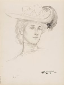 Kalapos nő (Mme Flore Deschamps) alkotó: Albert Edelfelt
