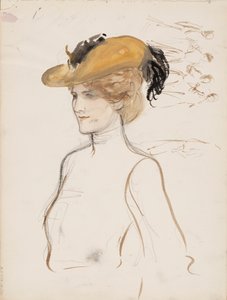 Nő kalapban alkotó: Albert Edelfelt