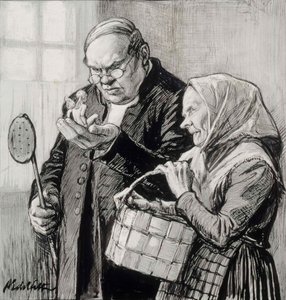 A kis zseni illusztrációja alkotó: Albert Edelfelt