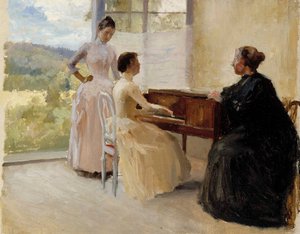 A Haikko szalonjában, dolgozószoba alkotó: Albert Edelfelt