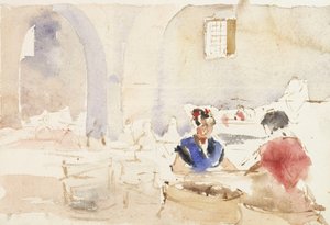 Spanyolországi enteriőr (dohánygyár Sevillában) alkotó: Albert Edelfelt