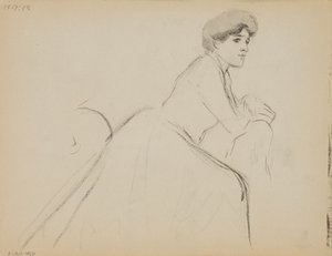 Ülő nő, profil alkotó: Albert Edelfelt