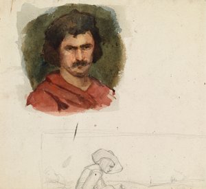 Olasz férfi, tanulmány alkotó: Albert Edelfelt