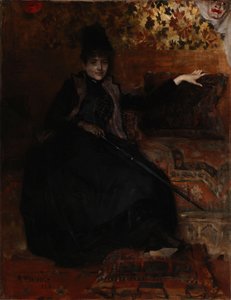 Lady in Black, Fekete Thérèse alkotó: Albert Edelfelt